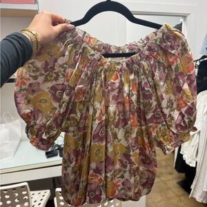 THE GREAT. Multicolor Floral Blouse Size 0 and also Size 1